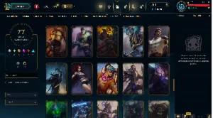 Conta league of legends (lol), full champs, 77 skin