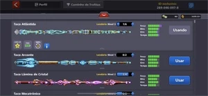 Conta 8 Ball Pool, com 17 lendárias e vip esmeralda