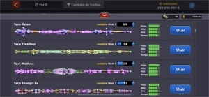 Conta 8 Ball Pool, com 17 lendárias e vip esmeralda