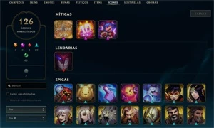 Conta Mestre - League of Legends LOL