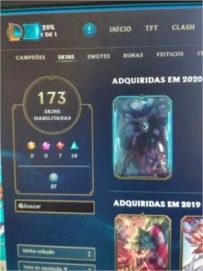 Conta League of Legends 173 skins Full Champs