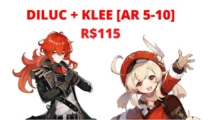 Diluc + Klee [ESTOQUE LOTADO] - Genshin Impact