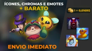 RP Barato - Envio de chroma, emotes e ícones - League of Legends LOL