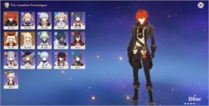 Diluc + Klee + 2x Arma 5* (Túmulo do Lobo + Oração) +10kgema - Genshin Impact