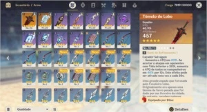 Diluc + Klee + 2x Arma 5* (Túmulo do Lobo + Oração) +10kgema - Genshin Impact