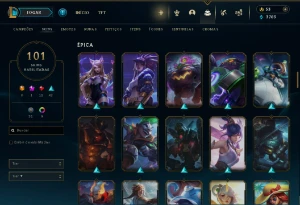 Fullacesso - Conta De 2017 - 101 Skins - Level 309 - 130 Cam - League of Legends LOL