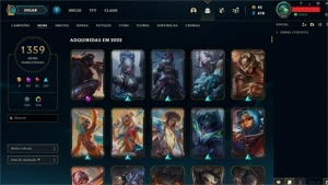 CONTA LOL COM TODAS AS SKINS(1359 ATÉ O MOMENTO) - League of Legends