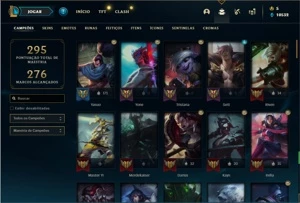 Conta bronze 4 com 92 Champs e 56 Skins ( mais de 50 jogos ) - League of Legends LOL