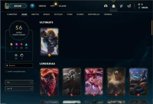 Conta bronze 4 com 92 Champs e 56 Skins ( mais de 50 jogos ) - League of Legends LOL