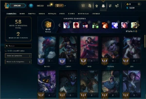 Unranked com 50 Champs e 11 Skins ( ex bronze ) - League of Legends LOL