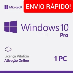 Chave/Key Vitalícia Windows 10/11 Pro 32/64 bits - Softwares e Licenças