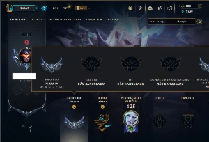 Prata 4 com 40 Champs e 6 Skins +2 Fragmentos - League of Legends LOL