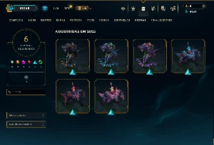 Ouro 1 com 50 Champs e 6 Skins - League of Legends LOL