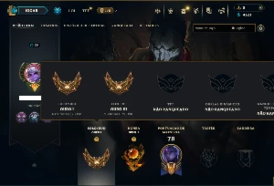 Ouro 1 com 50 Champs e 6 Skins