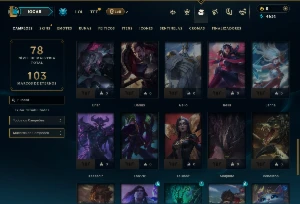 Ouro 1 com 50 Champs e 6 Skins - League of Legends LOL