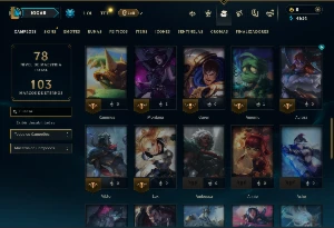 Ouro 1 com 50 Champs e 6 Skins - League of Legends LOL