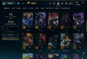 Ouro 1 com 50 Champs e 6 Skins - League of Legends LOL