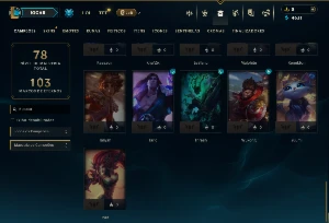 Ouro 1 com 50 Champs e 6 Skins - League of Legends LOL