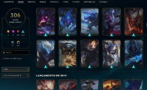 Platina 3 com TODOS os champs e 308 Skins + UrfWick - League of Legends LOL