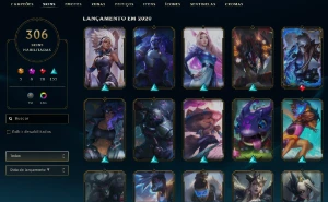 Platina 3 com TODOS os champs e 308 Skins + UrfWick - League of Legends LOL