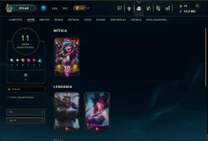 Bronze 3 com 30 Champs e 11 Skins - League of Legends LOL