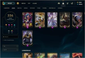 🔥 CONTA LOL – 314 SKINS, NÍVEL 292, TODOS OS CAMPEÕES 🔥 - League of Legends
