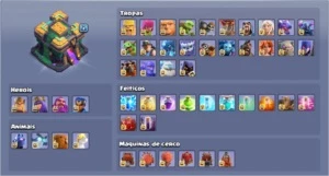Combo de contas clash of clans 2 th 14 fulll