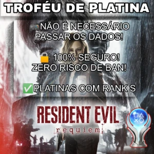 Resident Evil Requiem - Troféu de Platina 100% legítimo! PS5 - Others