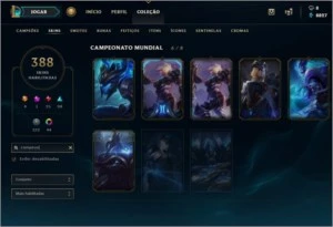 Conta League of Legends - 388 Skins - Diamante V LOL