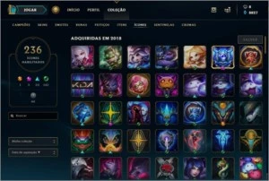 Conta League of Legends - 388 Skins - Diamante V LOL