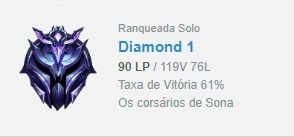 🔥💎 CONTA DIAMANTE 1 61% WINRATE 🔥💎 - League of Legends LOL
