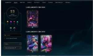 Conta Prata 3 - 75 Champs - 23 Skins - 70 ìcones e 14 Senti. - League of Legends LOL
