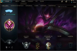 Conta Prata 3 - 75 Champs - 23 Skins - 70 ìcones e 14 Senti. - League of Legends LOL