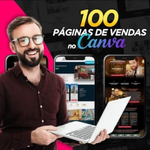 100 Páginas De Vendas Editavéis no Canva +7 Bônus exclusivo - Outros