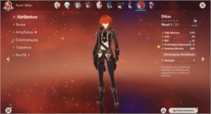 Conta genshin impact XIAO KLEE DILUC ALBEDO MONA KEQING AR56