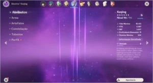 Conta genshin impact XIAO KLEE DILUC ALBEDO MONA KEQING AR56