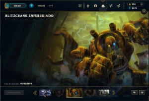 Bronze 3 com 120 Champs e 97 Skins + Blitz Enferrujado - League of Legends LOL