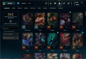 Bronze 3 com 120 Champs e 97 Skins + Blitz Enferrujado - League of Legends LOL