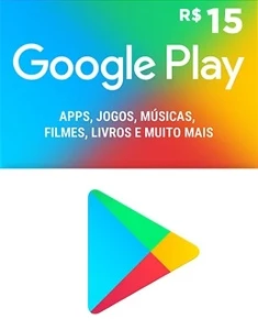 GIFT CARD Google Play Store - R$15,00