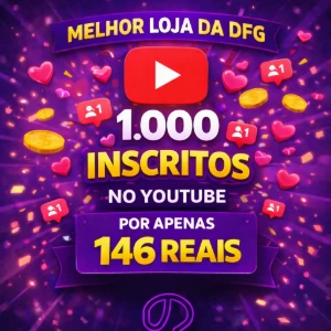 ✅1000 Inscritos no YouTube✅ – BARATO - Redes Sociais