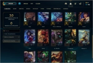 Conta DIAMANTE 4 BARATA com 24 champs e 2 skins - League of Legends LOL