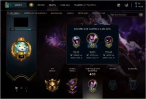 Conta Ouro 3 Solo/Duo e Ouro 2 TFT com várias SKINS - League of Legends LOL