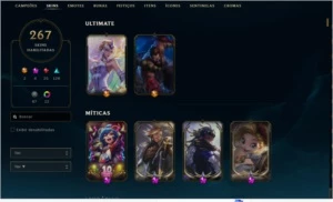 CONTA LEAGUE OF LEGENDS+200 SKINS + CONTA VALORANT BUTTERFLY
