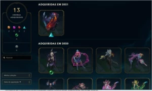 CONTA LEAGUE OF LEGENDS+200 SKINS + CONTA VALORANT BUTTERFLY