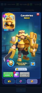 Herói Cavaleiro + 7 Evoluções [3600 Gemas] [Troféus: 7500]