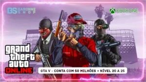GTA V XBOX ONE CONTA COM 50 MILHÕES + NÍVEL 20 A 25