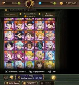 Conta iniciante 7DS (reroll) Escanor/Merlin - Seven Deadly Sins