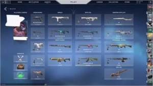Conta de Valorant com muitas skins