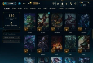 Esmeralda 4 com 60 Champs e 2 Skins - League of Legends LOL