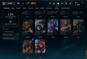 Esmeralda 4 com 60 Champs e 2 Skins - League of Legends LOL